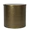 Hello Honey® 17" Gold Boho Hammered Metal Drum Table or Planter with Lid
